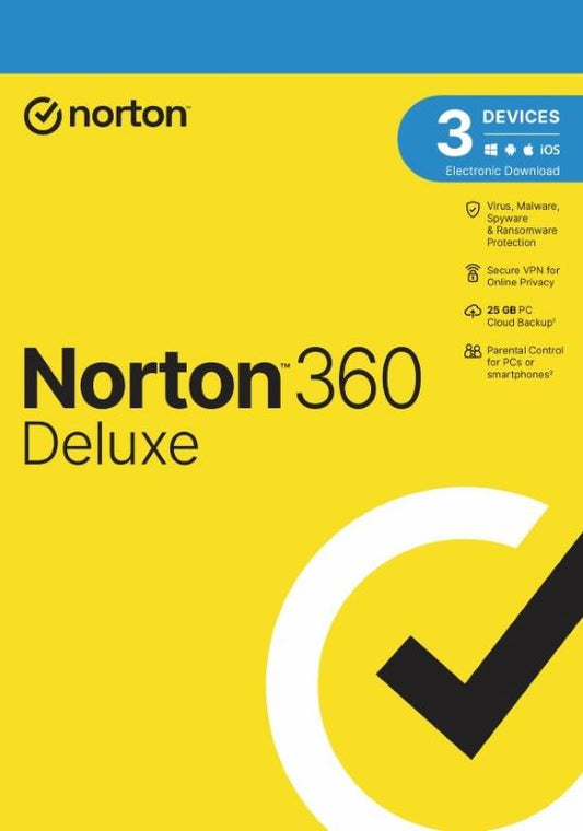 Norton 360 Deluxe EU Key (6 meses / 3 dispositivos) + 25 GB de armazenamento na nuvem