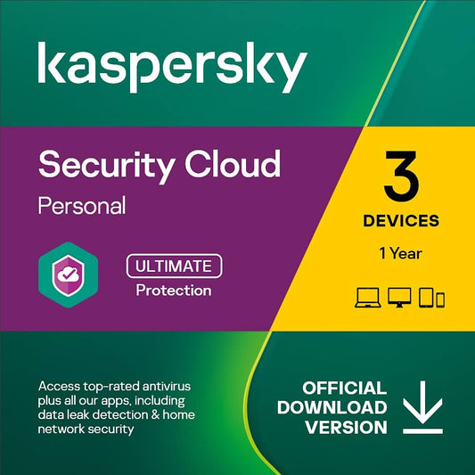 Kaspersky Security Cloud Personal (1 Ano / 3 Dispositivos)