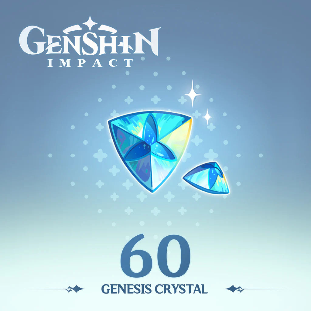 Genshin Impact - 60 Cristais de Génesis Reidos Voucher