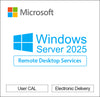 Serviços de Ambiente de Trabalho Remoto do Windows Server 2025 CAL de 50 utilizadores CD Key