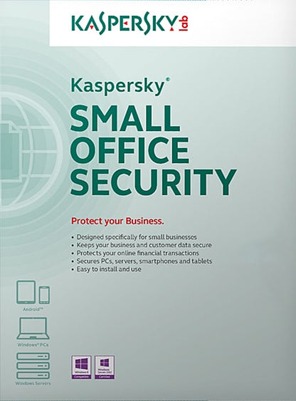 Kaspersky Small Office Security (5 PCs / 1 Servidor / 5 Telemóveis / 1 Ano)