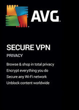 Chave AVG Secure VPN (1 ano / 10 dispositivos)