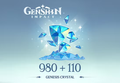 Impacto de Genshin - 980 + 110 Cristais de Génesis Vale de Reidos