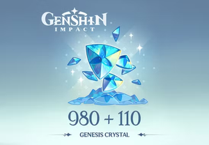 Impacto de Genshin - 980 + 110 Cristais de Génesis Vale de Reidos