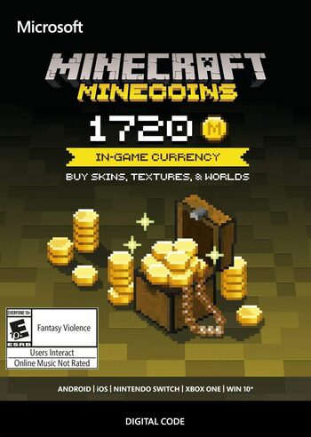 Pacote Minecraft Minecoins: 1720 Moedas CD Key