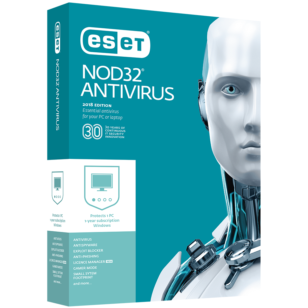 Eset NOD32 Antivirus 180 Dias 1 PC Chave Global