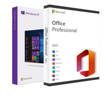 Windows 10/11 Pro + Office 2021 Pro Plus Retail Chave Global