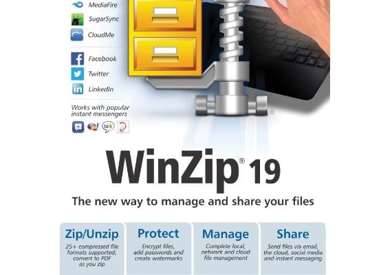 WinZip 19 PT Licença de software global CD Key